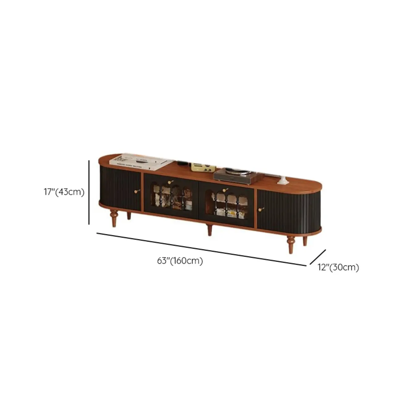 Warm Shaker Wood TV Stand with Cable Management & Light & 4-Cabinet/5 Cabinets/6 Cabinets