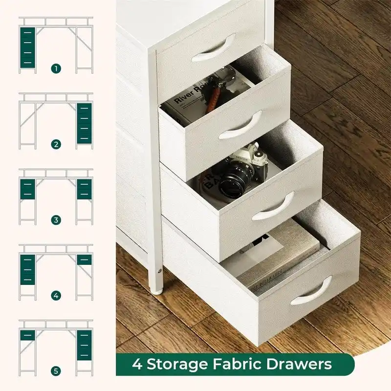 47 inch Computer Desk with 4 Drawers