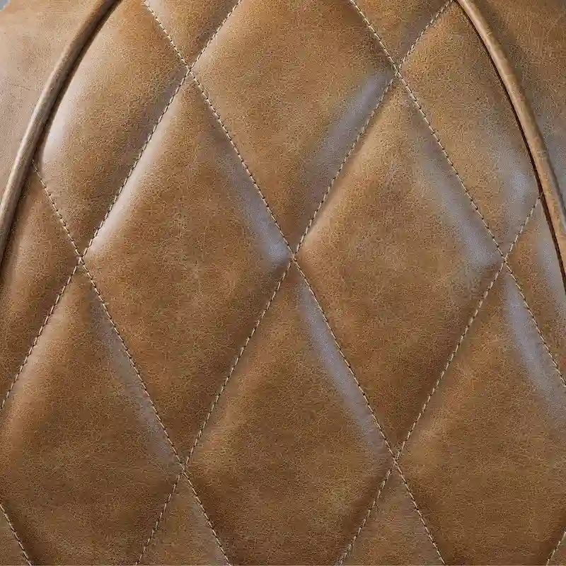 Art Leon IndustrIal Retro Top Grain Leather & Aluminum Accent Chair