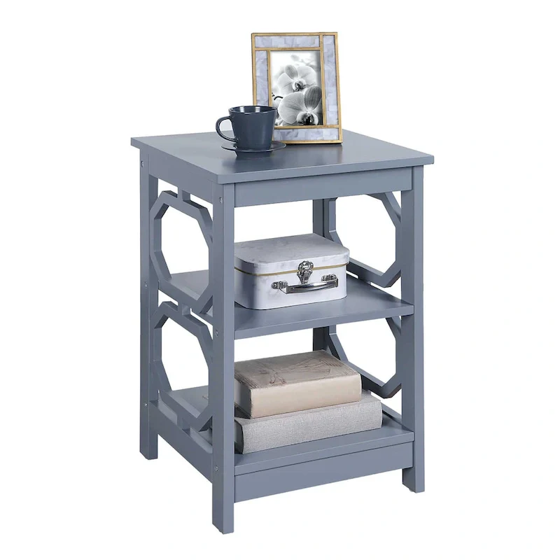 Omega End Table with Shelves