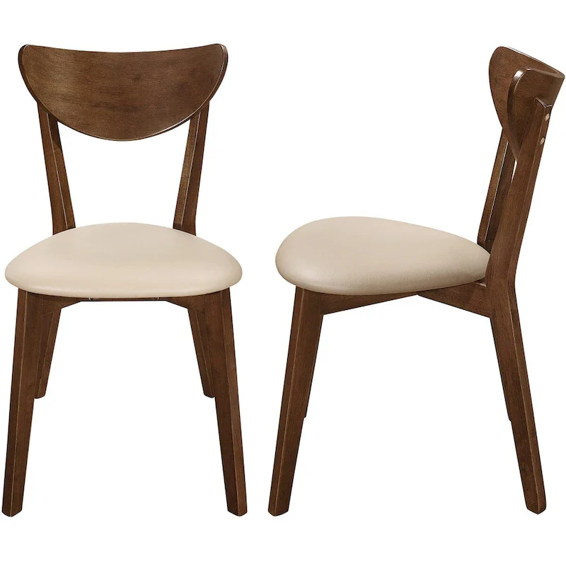 Retro Mid-century Design Chestnut Dining Chairs (Set of 2)