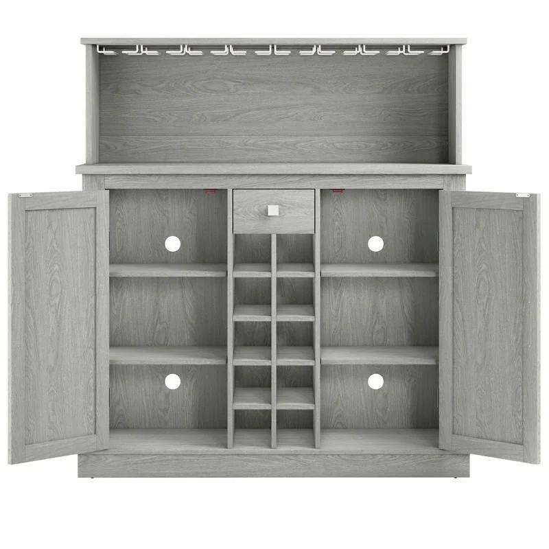 47 in. Farm Style Wood Buffet Bar Cabinet