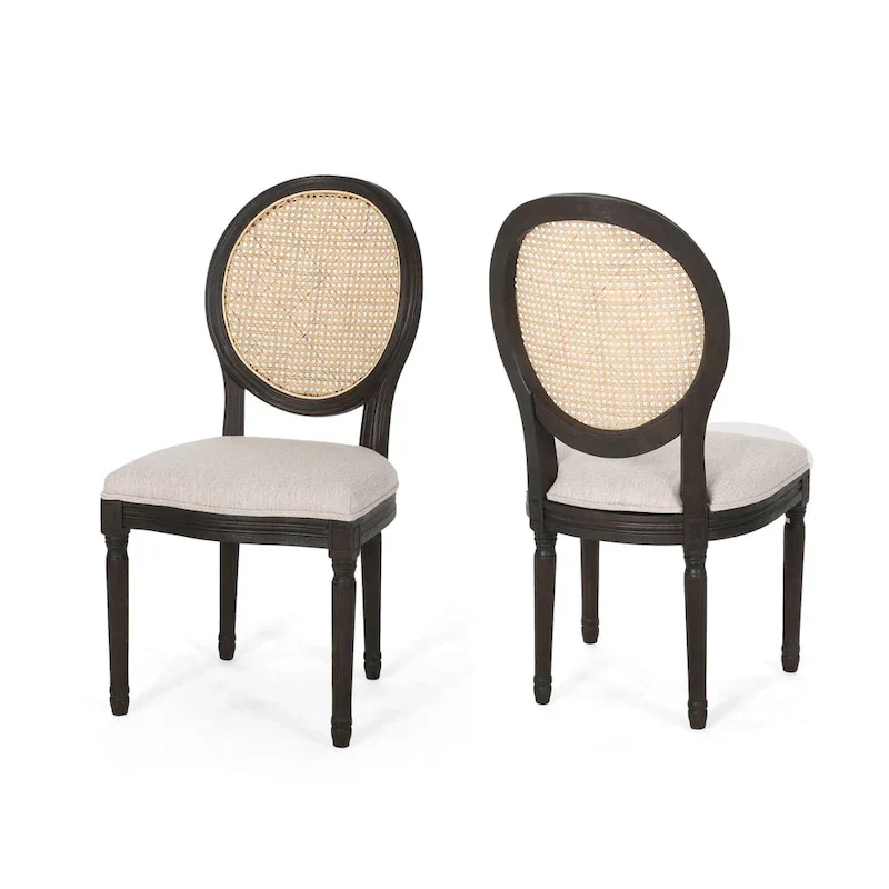 Govan Wooden Dining Chairs with Cushions (Set of 2) by
