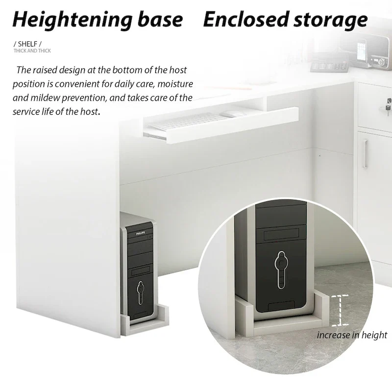 Timechee 55.9W 48.4H L-Shape Wood Reception Desk Drawer With Lock