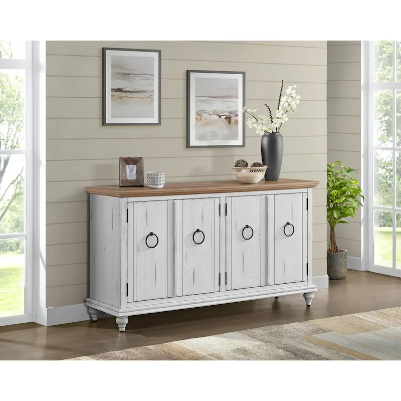 Garden District Solid Wood 65 TV Stand Console