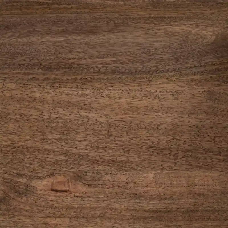 Glenn I Square Dark Brown Wood and Iron Black Frame Side Table