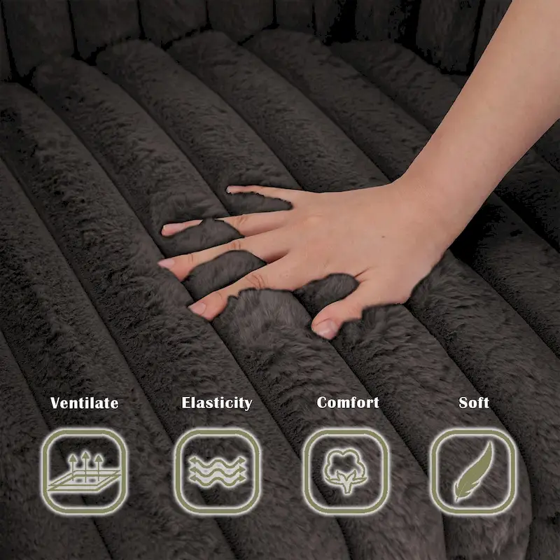 Single Sofa Armchair Swivel Barrel Chair (Set of 2)