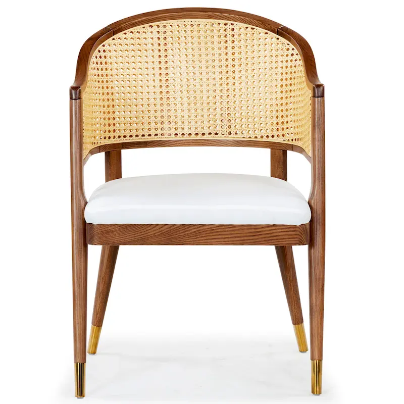 SAFAVIEH Couture Dominica Rattan Dining Chair - 23.4  W x 22.8  L x 33.6  H - 23 W x 23 D x 34 H