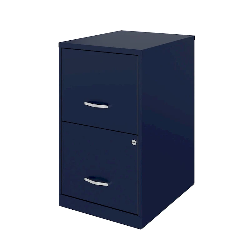 18in. 2 Drawer Metal File Cabinet, Navy