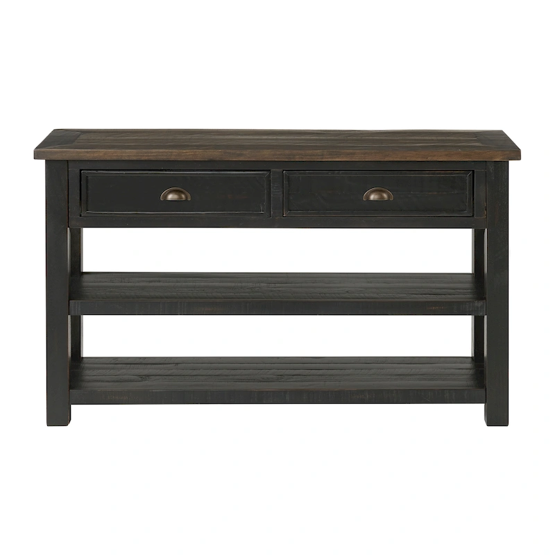 The Gray Barn Downington Solid Wood 2-Drawer Sofa Console Table