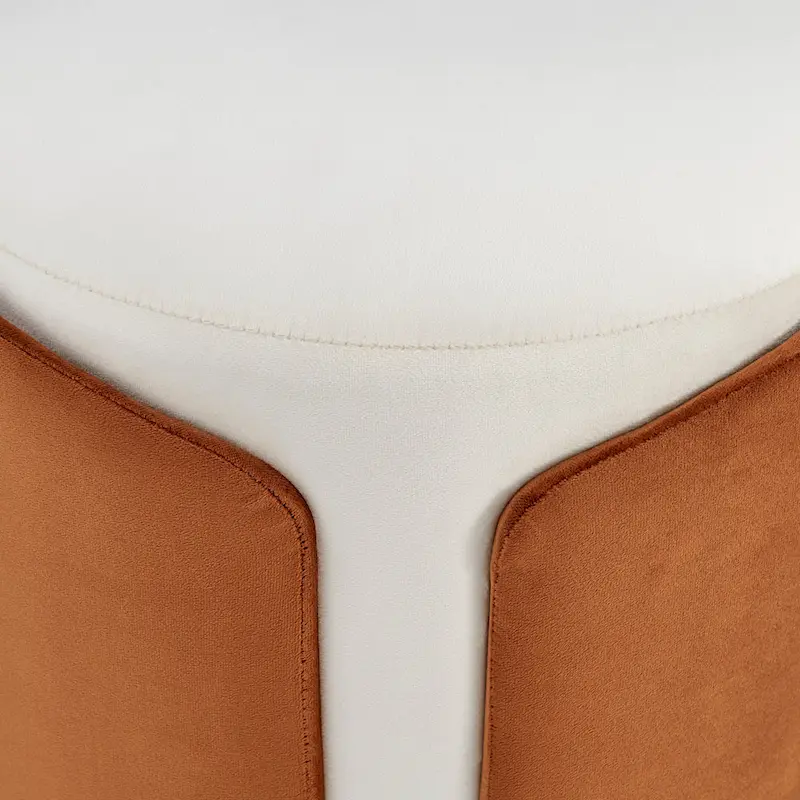 Vinda Velvet Fabric Ottoman