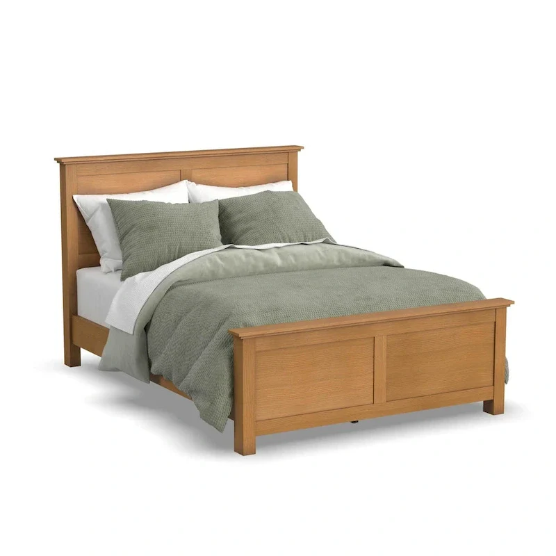 Brown Wooden Queen Bed