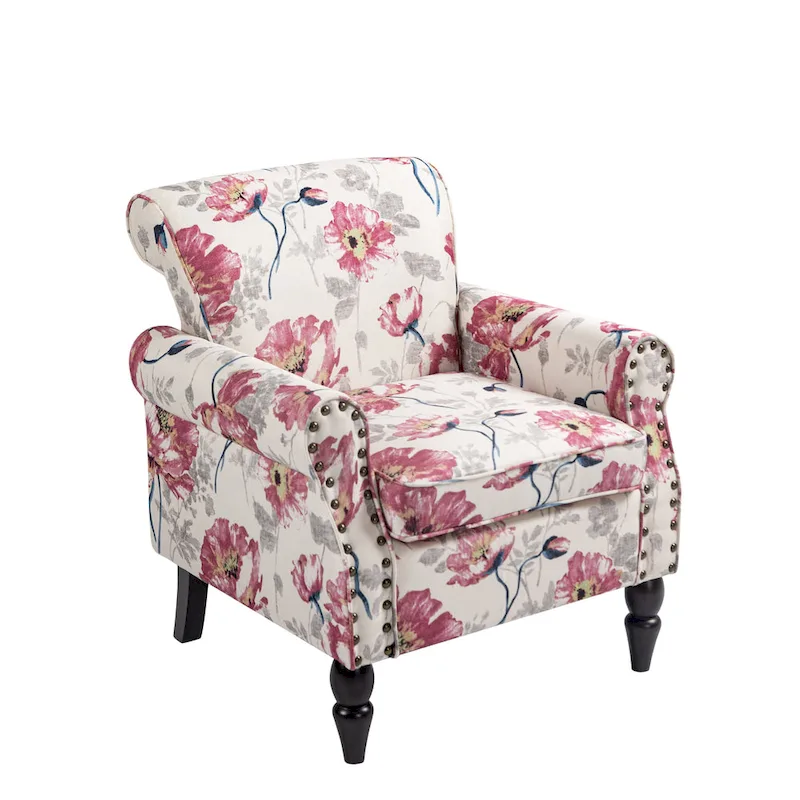 Living Room Armchair with Nailhead Trim - 29.9 W x 29.9 H x 32.9 D