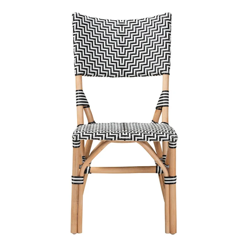 Wagner Modern French styled Natural Rattan Bistro Chair with Weaving