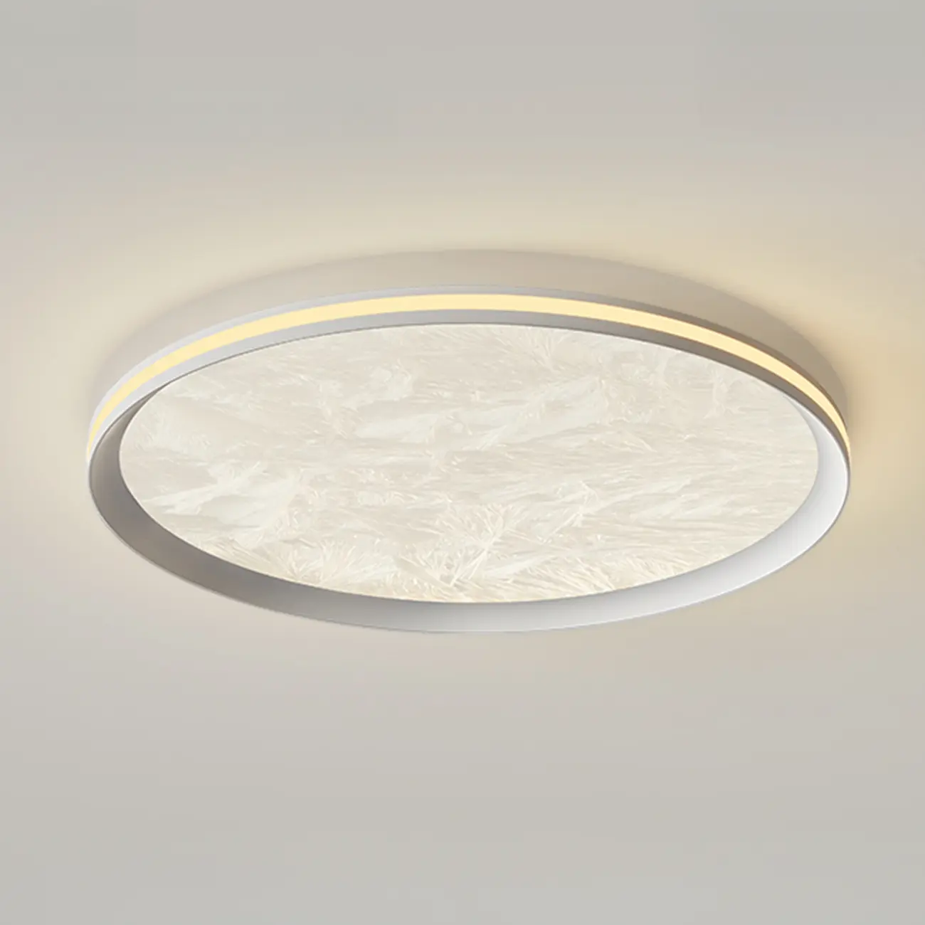 Modern Circular Flush Mount Ceiling Light with Acrylic Shade