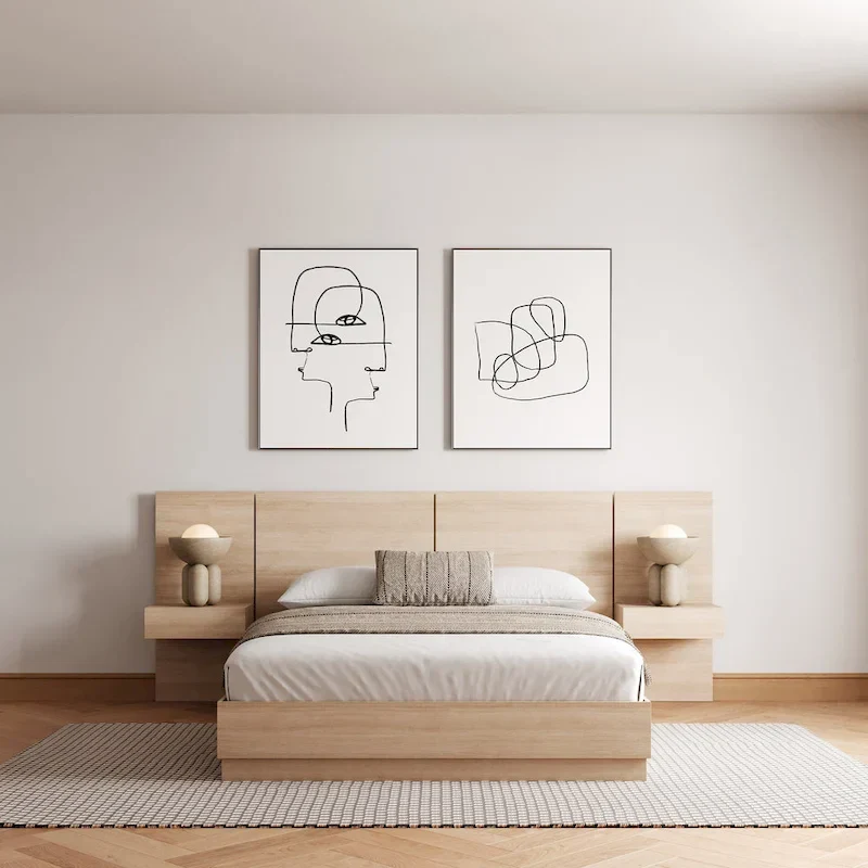 Milano 4-Piece Bedroom Set with Floating Nightstand Extension Panel