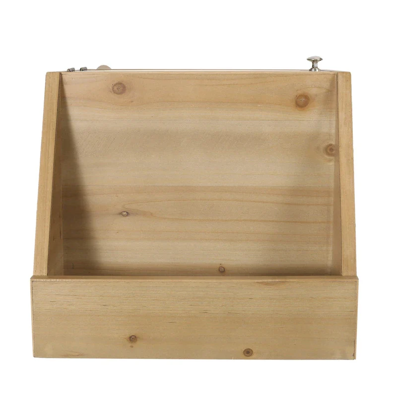 Rattan Accent End Table with Hutch & Cabinet – White + Natural, Wood Top, Single