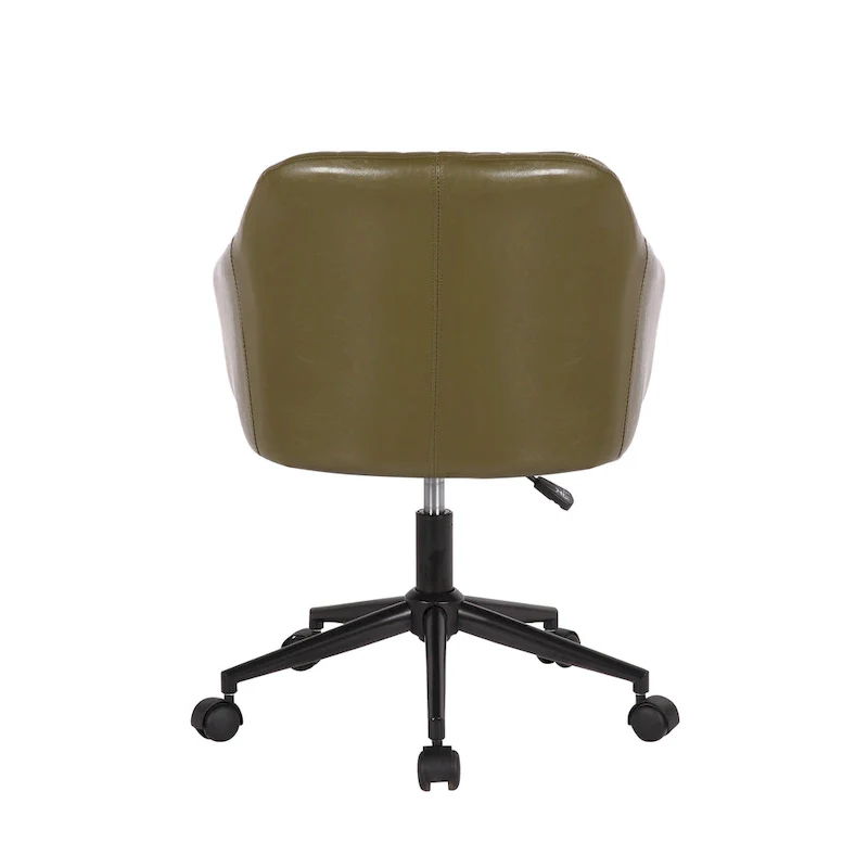 Office Desk Chair, Tufted PU Leather Upholstery