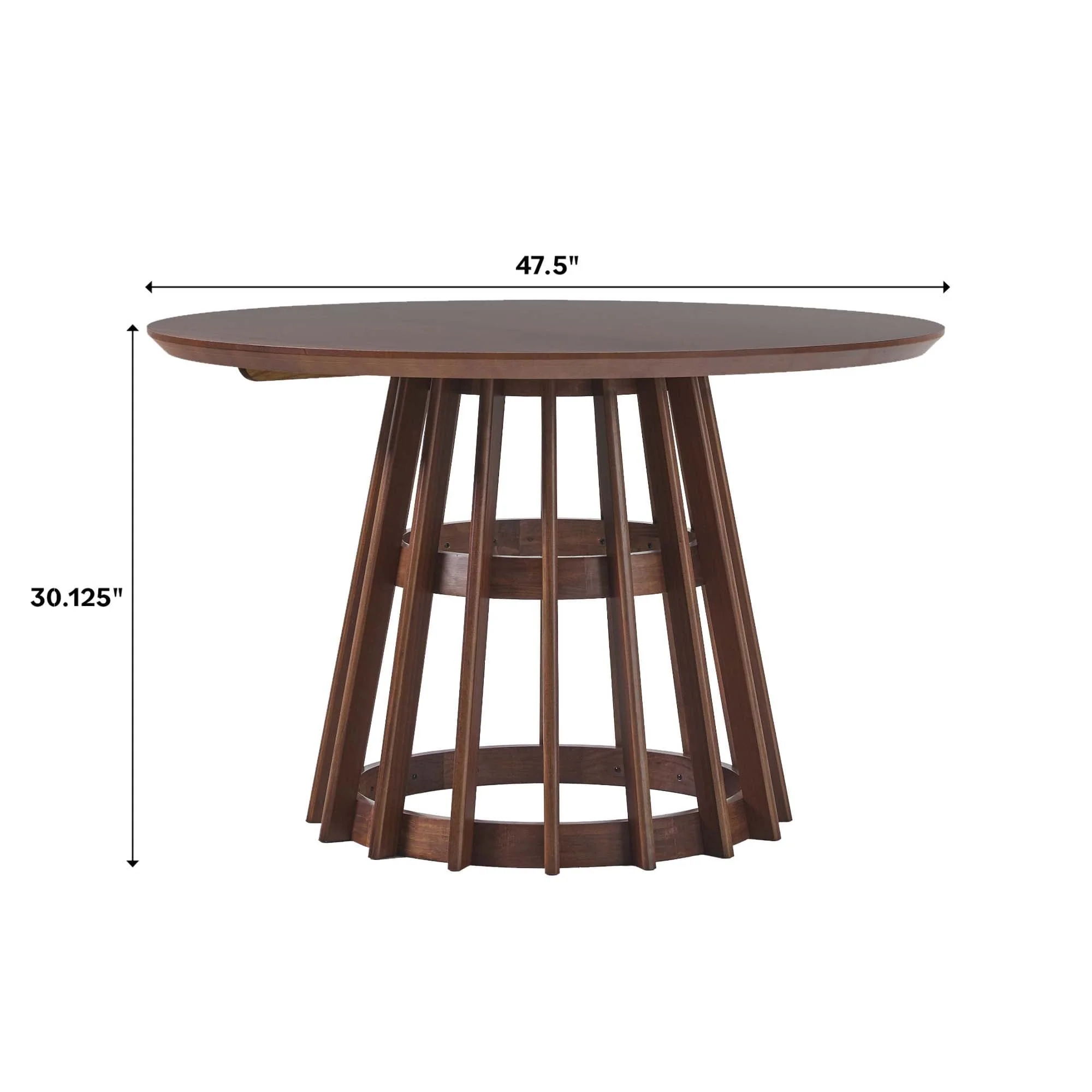 Modern 48 Round Solid Wood Dining Table