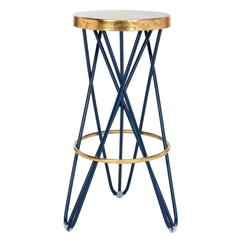 SAFAVIEH Elissa 30 Inch Gold Leaf Bar Stool - 18 x 18 x 30 - 18Wx18Dx30H