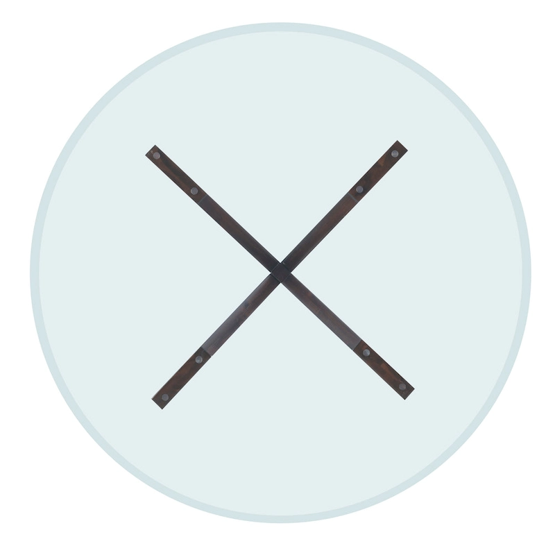 Allard X-base Round Glass Dining Table (Table Only)