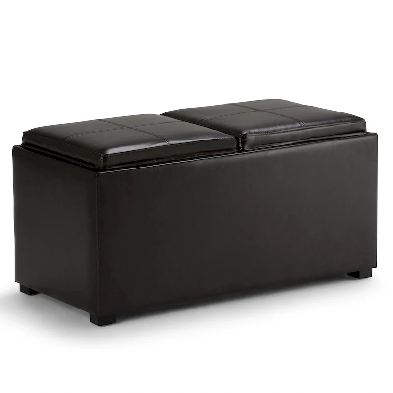 Fabric-Upholstered 3-Piece Ottoman Set