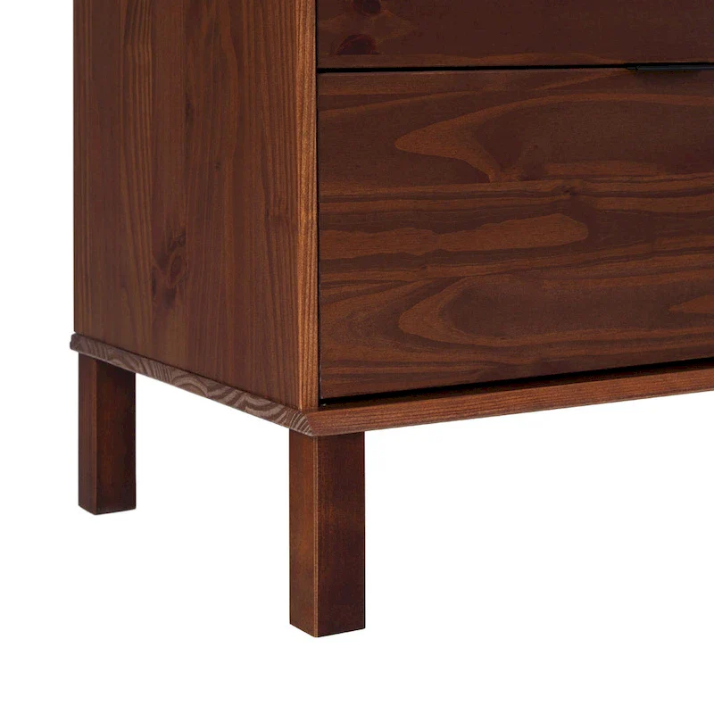 6-Drawer Solid Wood Dresser with Curved Top