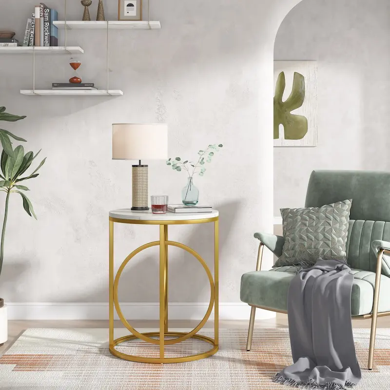 20-in Modern Round End Table