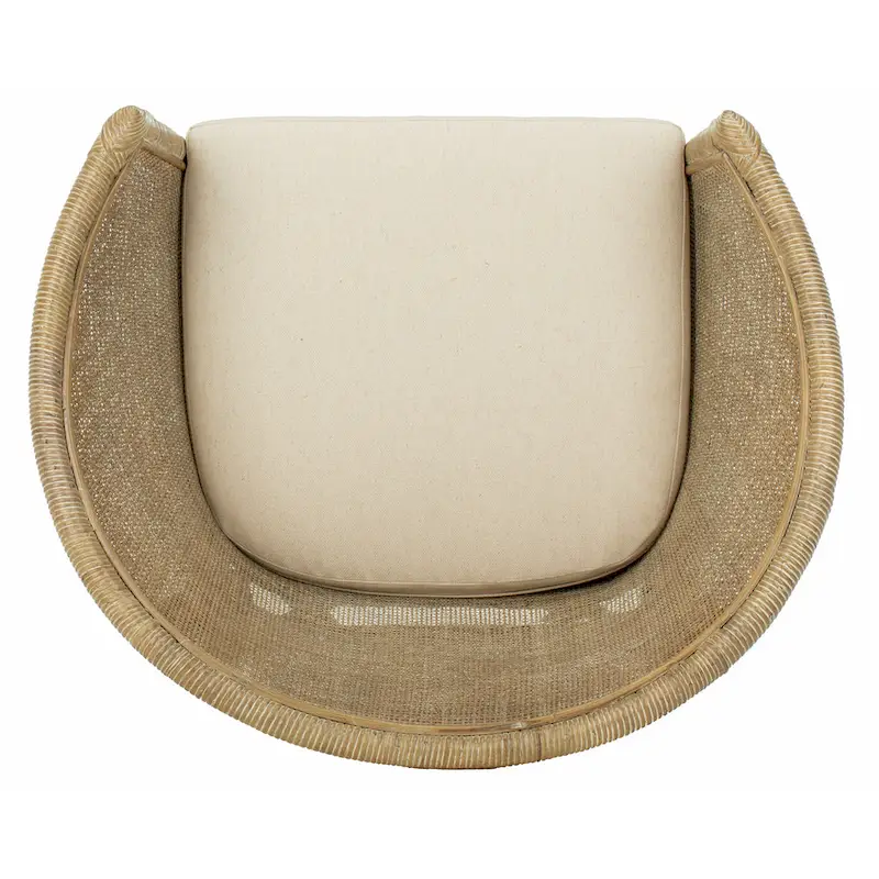 SAFAVIEH Basilina Rattan Arm Chair Washed - 31.5 x 29.9 x 25.6 - 30Wx26Dx32H