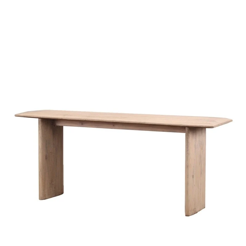 78-Inch Entryway Table — Weathered Natural Wood Finish