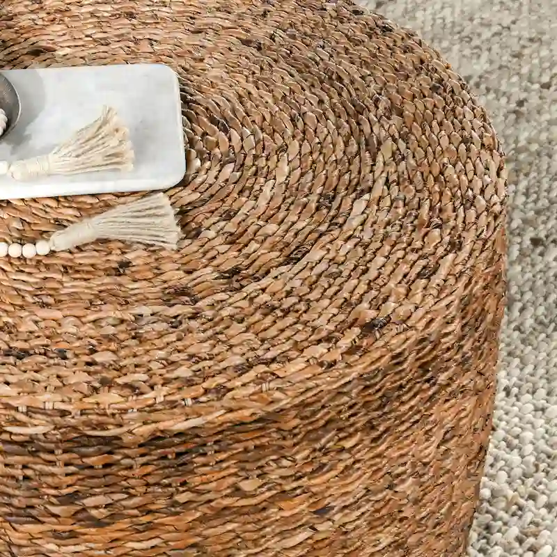 Ira Rattan Round Coffee Table by Kosas Home