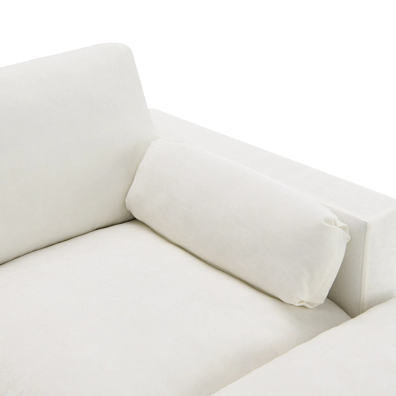 U Shaped Chenille Modular Sectional Cloud Sofa with 2 Ottoman, Pillows
