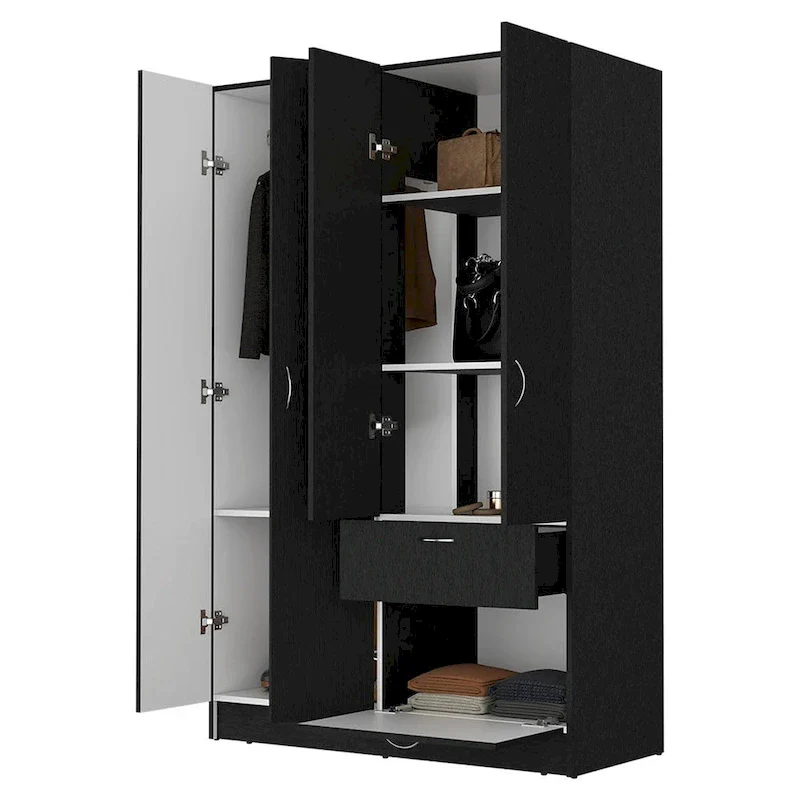 Habana Armoire,Two Cabinets, One Drawer - N/A