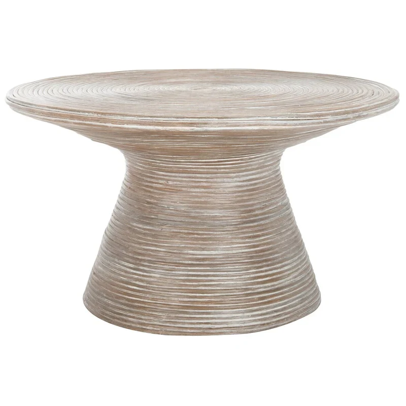 Pedestal Metal Round Coffee Table - 31.5 W x 31.5 L x 17.7 H