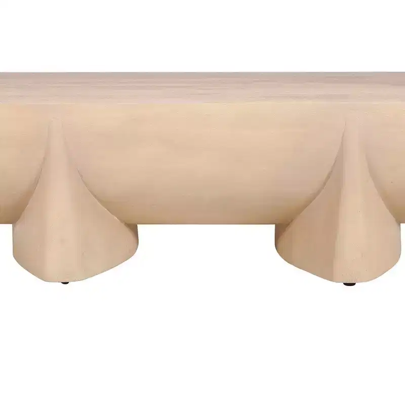 Royal Hampton Coffee Table | 48 Log Design | Natural Mango Wood Hand Crafted