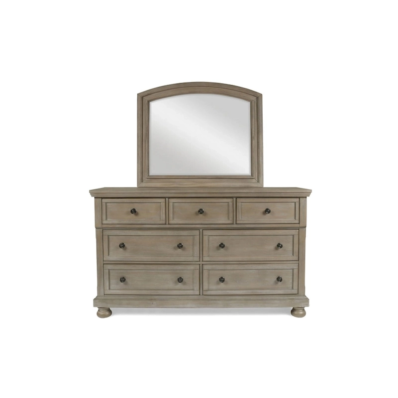 New Classic Furniture Salinger Pewter 5-Piece Bedroom Set with 2-Nightstand