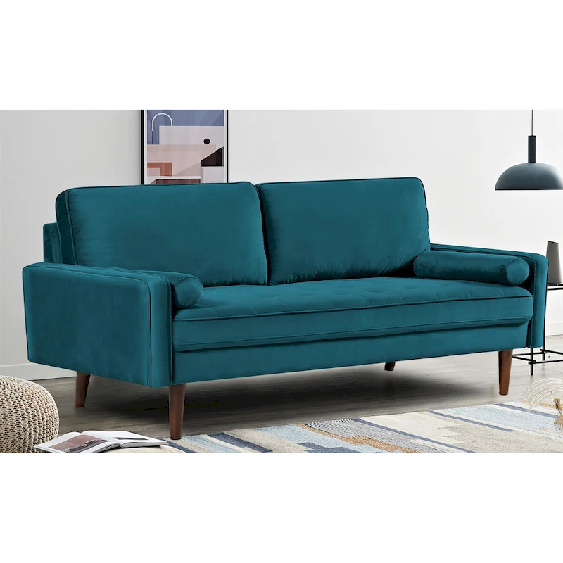 Monahan US Pride Furniture 70W Velvet Tufted Sofa