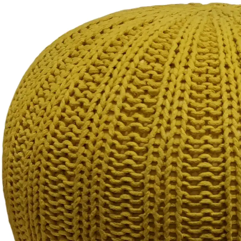 WYNDENHALL Grandville Boho Round Hand Knit Pouf