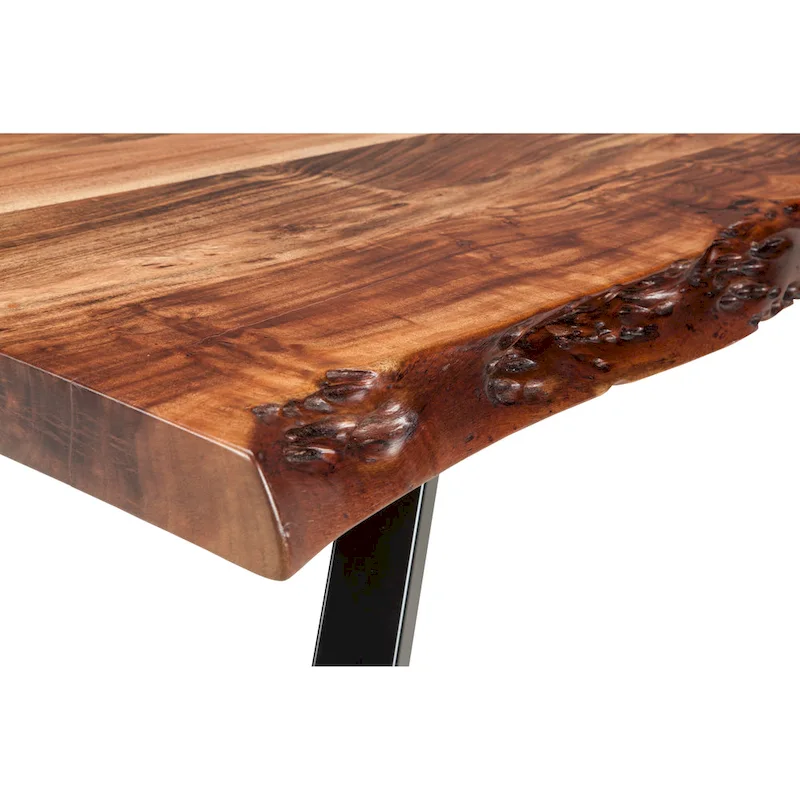 Reese Live Edge Rectangular Coffee Table in Natural Acacia