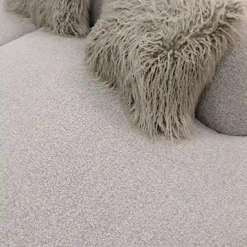 Curved Sofa with 3 Pillow Included