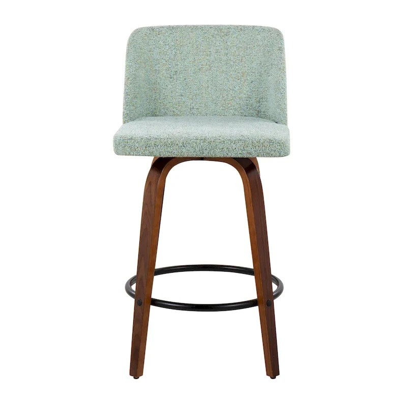 Carson Carrington Vallberga 26 Counter Stool with Black Round Footrest (Set of 2)