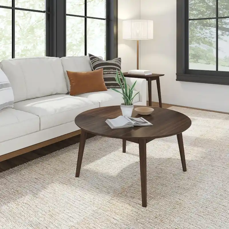 Newport Furnishings Mid-Century Modern Round Coffee Table - 36
