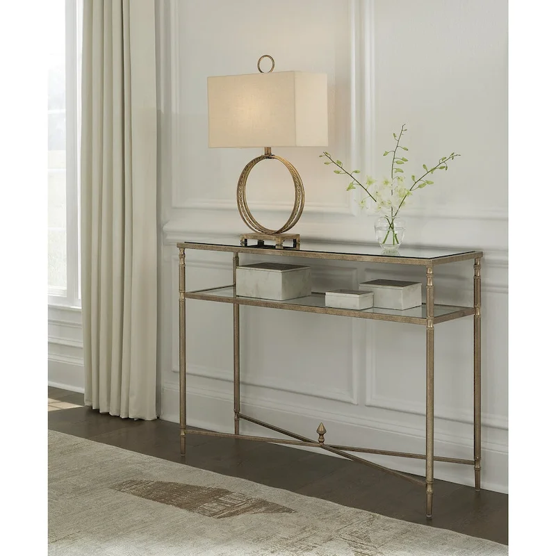 Aged Gold Sofa Table - 45 W x 14 D x 33 H