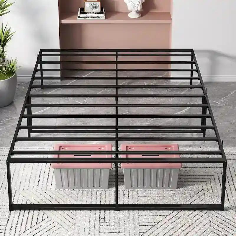 14 inch Tall Heavy Duty Metal Full Bed Mattress Frame