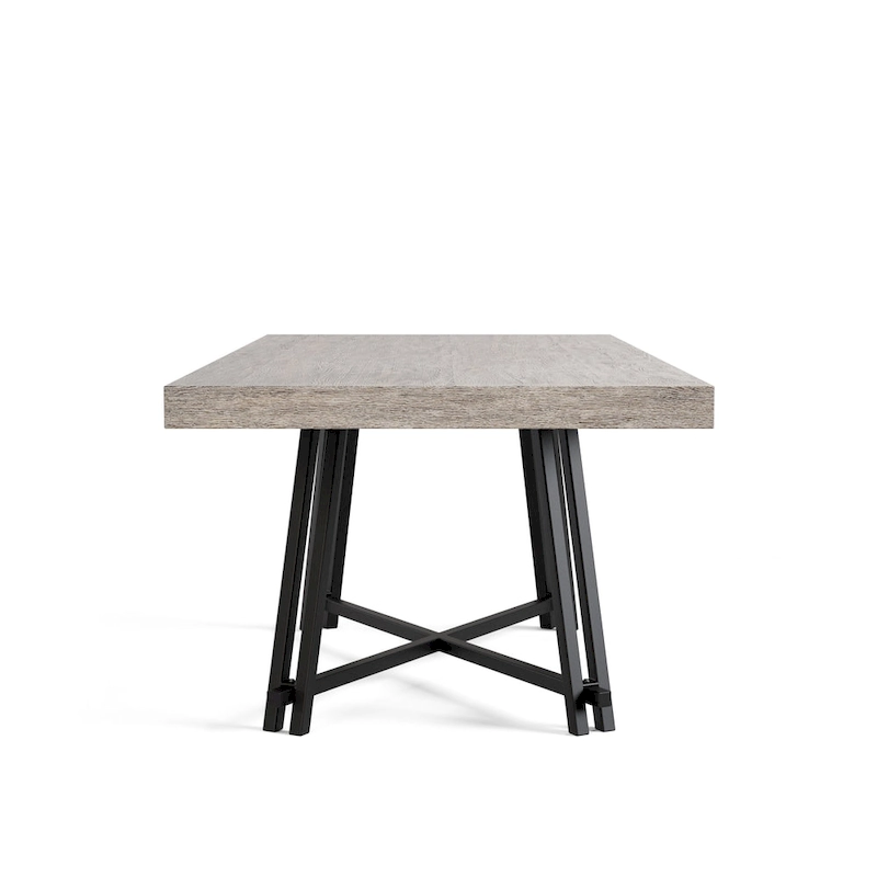 Furniture of America Evrena Modern 7-Piece Black Solid Wood Dining Set