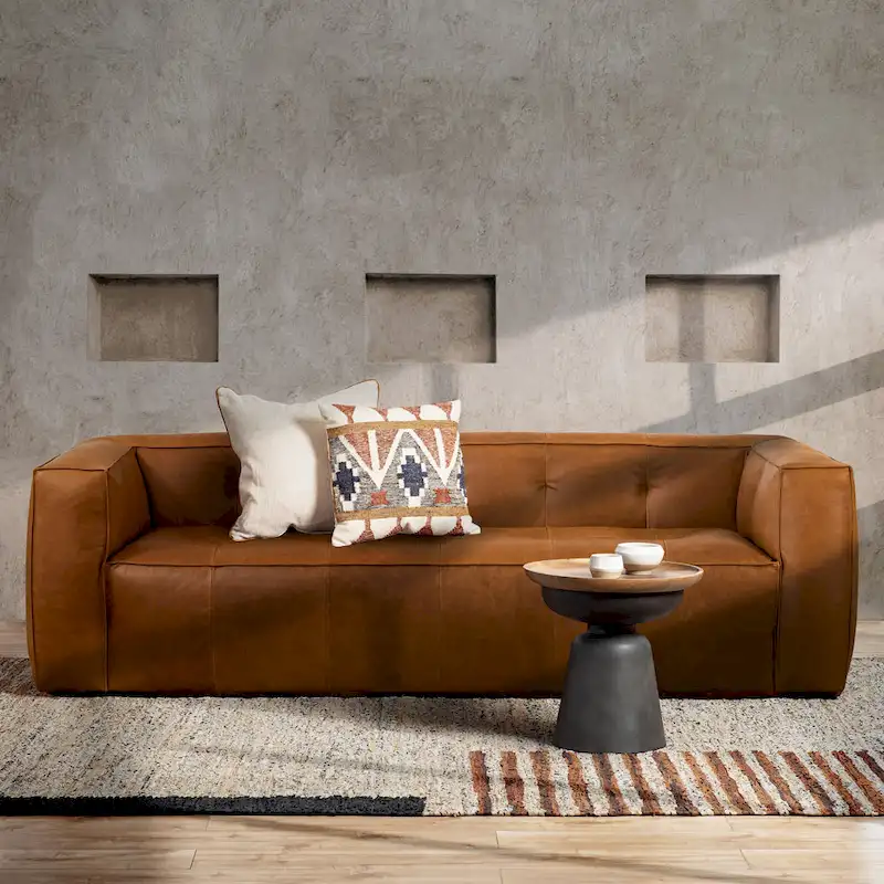 Poly & Bark Capa 92 Sofa - Full Grain Genuine Italian Leather