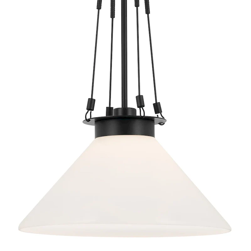 Kichler Lighting Albers 18.25 In. 1-Light Black Pendant Light