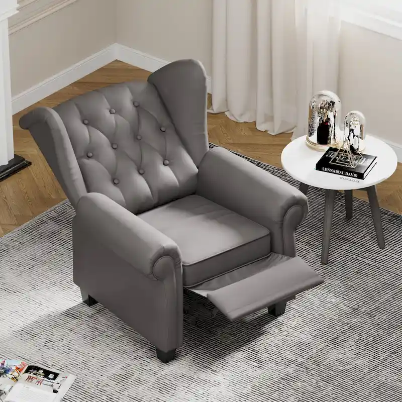 Modern Tufted Push Back Armchair