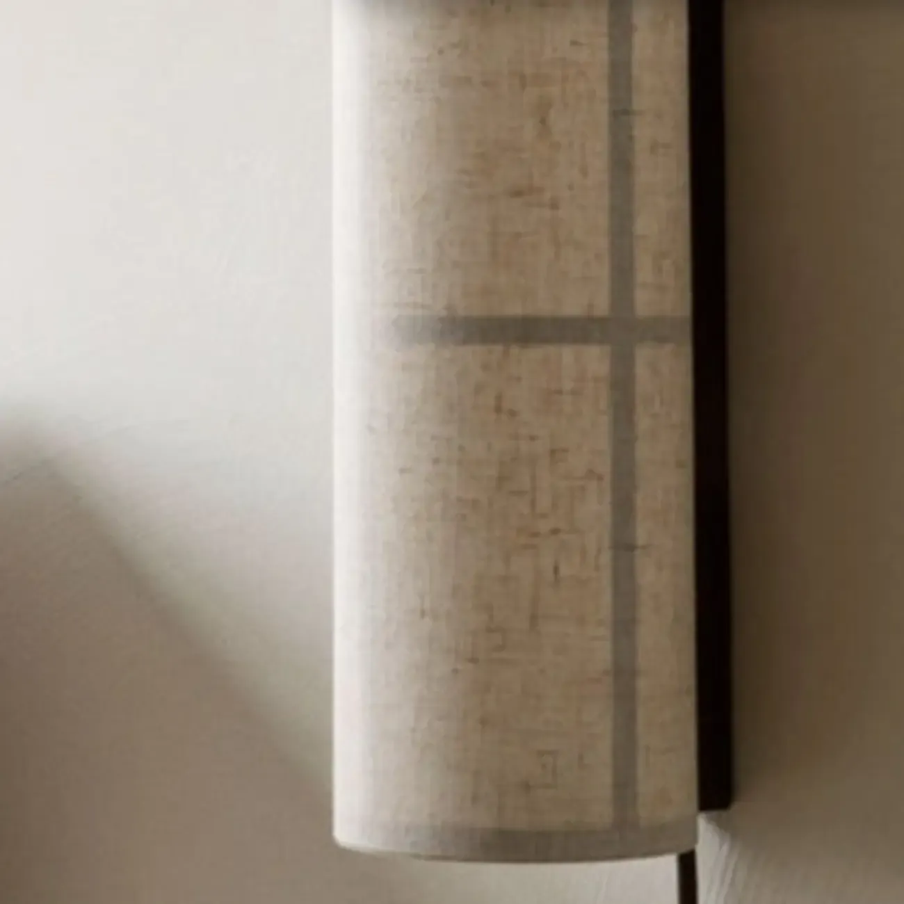 Modern Linen Beige Cylinder Wall Sconce with Switch
