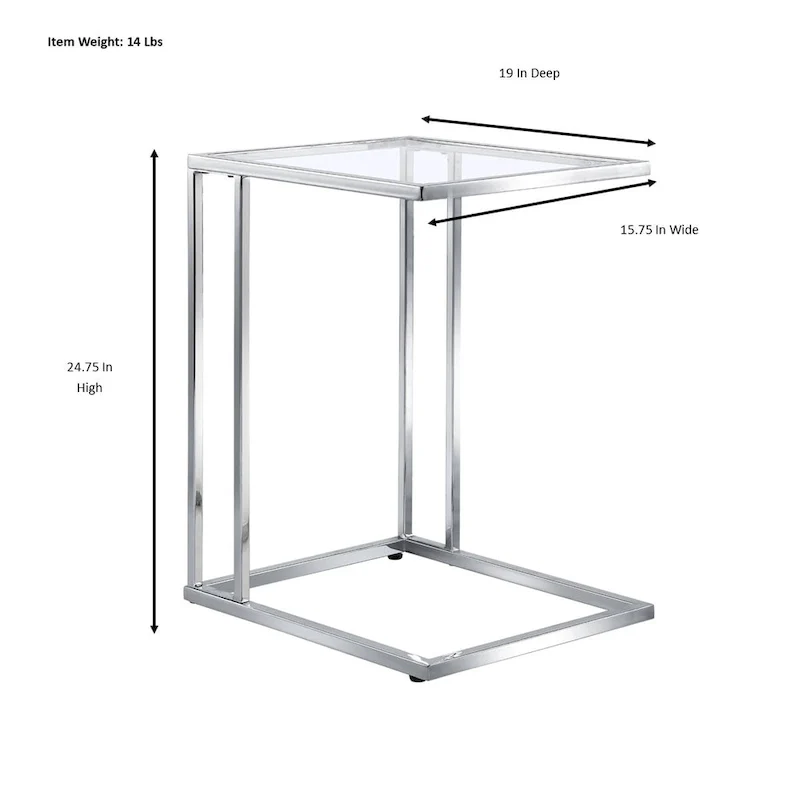 Gideon Glass Top C Table